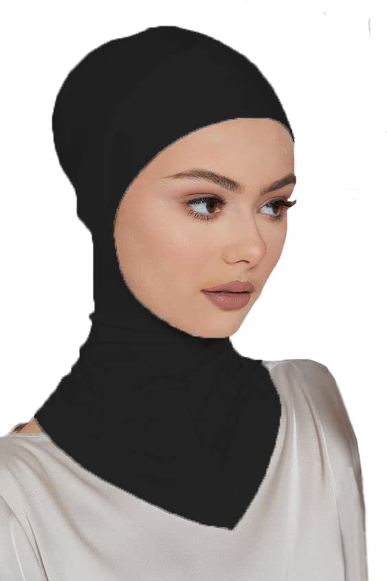 LMVERNA 2 Pieces Modal Hijab Cap Adjustable Muslim Stretchy Turban Full Cover Shawl Undercap Full Neck Coverage for Women - Image 2