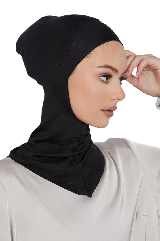 LMVERNA 2 Pieces Modal Hijab Cap Adjustable Muslim Stretchy Turban Full Cover Shawl Undercap Full Neck Coverage for Women - Image 4