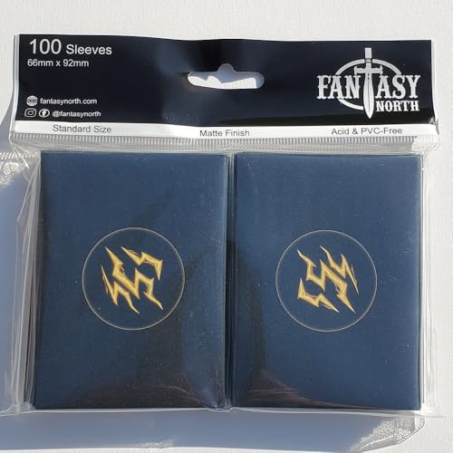 Fantasy North - Elements I - 100 Textured Matte TCG Card Sleeves - Fits Magic MTG Commander Pokemon and Other Card Games - Playing Card Sleeves (Lightning) - Image 4