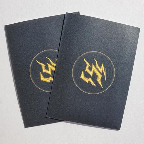 Fantasy North - Elements I - 100 Textured Matte TCG Card Sleeves - Fits Magic MTG Commander Pokemon and Other Card Games - Playing Card Sleeves (Lightning) - Image 2