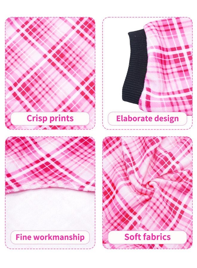 PET SHOW 4 Pack Small Dog Pajamas Cute Paw Bone Clothes for Medium Dogs Soft Stretchy PJs Plaid Jumpsuit Puppy Cats Floral Fruits Onesies Outfits with Sleeve Pets Dachshund Costume(S, Pink for Girls) - Image 4
