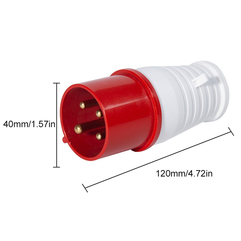 ABD-314 Industrial Waterproof Socket 16A 4 Cores Three-phase Four-wire AC380V Stage Light Socket - Image 4
