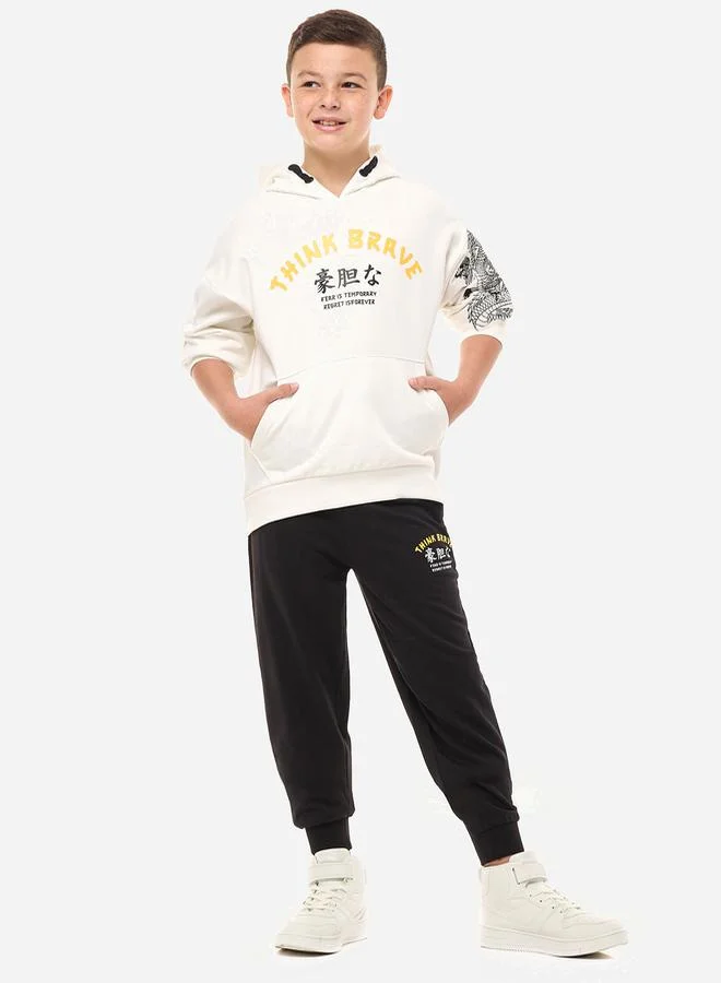 victor and jane Printed Regular Fit Hoodie and Joggers Set