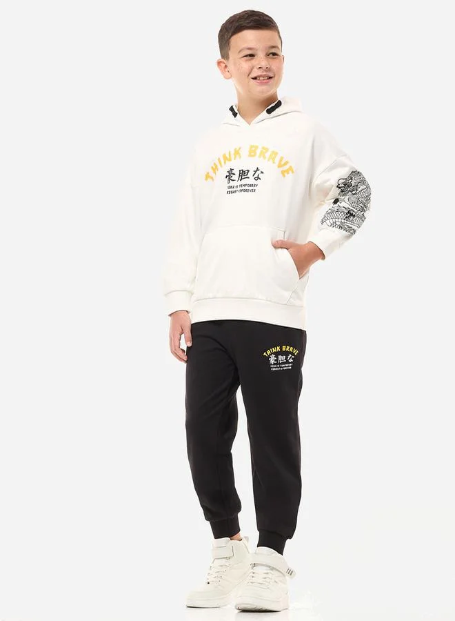 victor and jane Printed Regular Fit Hoodie and Joggers Set