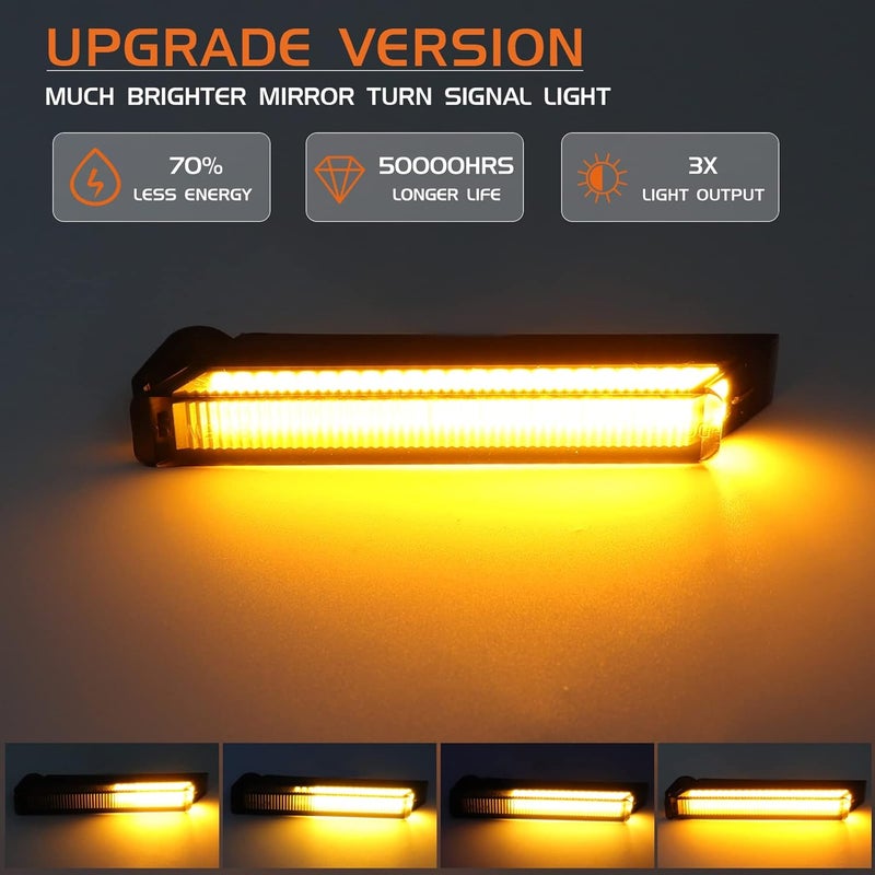 FetonAuto Sequential Amber LED Side Mirror Turn Signal Lights - Image 2