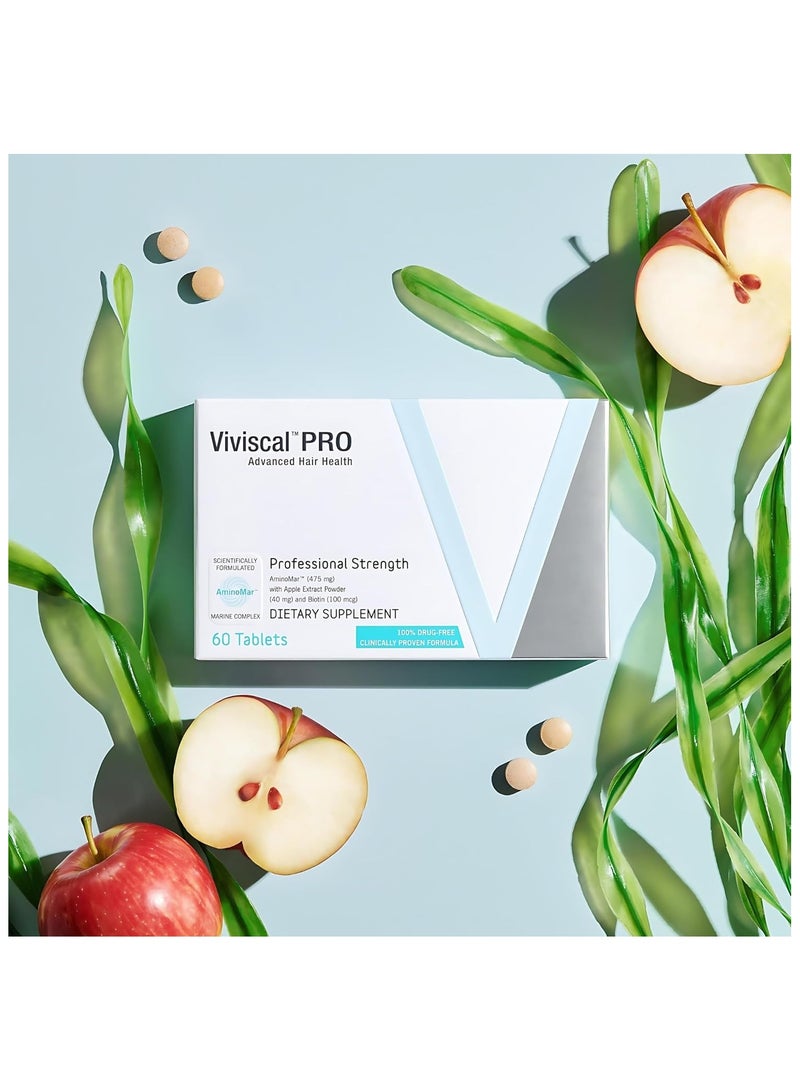 Viviscal Professional Hair Growth Supplement for Men and Women with Iron, Biotin, Zinc, Vitamin C, Nourish Thinning Hair and Increase Hair Thickness, Hair Multivitamins for Men and Women - 60 Tablets - Image 3