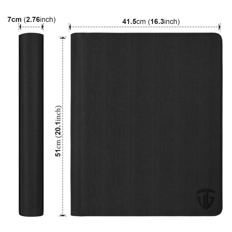 TCGUARD 16 Pocket Toploader Binder,Holds 640 3â€x4â€ Toploader Hard Cases,Sleeves Card Collection Binder,20 Double Sided Pages,Compatible with Trading & Sports Holder(Black) - Image 3