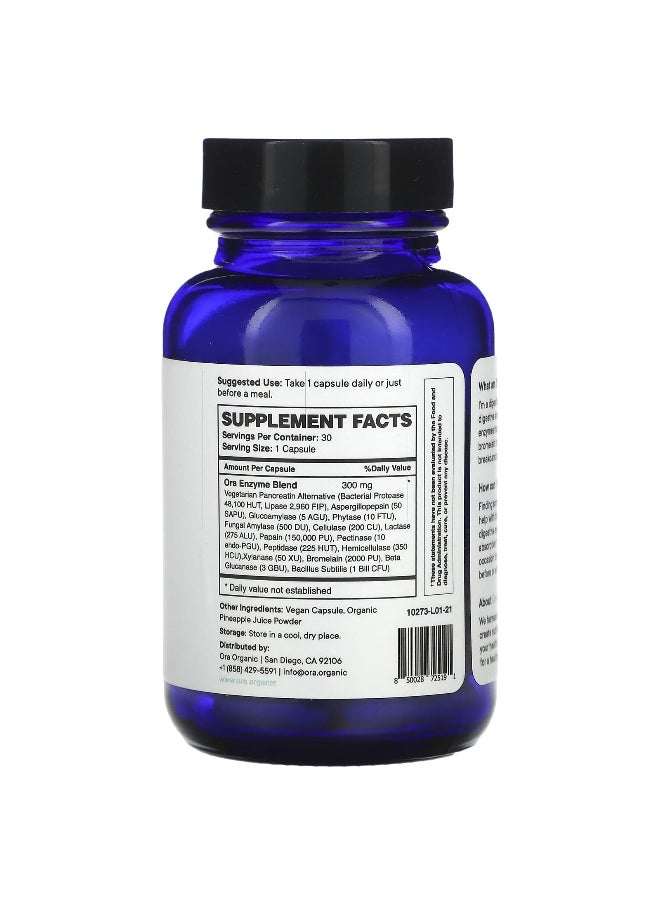 ORA - Ora, Break It Down, Digestive Enzymes, 30 Capsules - Image 1