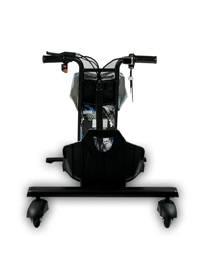 GOLD MANTIS Electric Drift Trike for Kids – 36V Battery Powered Ride-On 3-Wheel Bike with Unique Graffiti Design – Blue  - Image 4