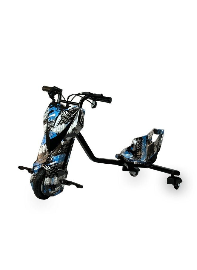 GOLD MANTIS Electric Drift Trike for Kids – 36V Battery Powered Ride-On 3-Wheel Bike with Unique Graffiti Design – Blue  - Image 3