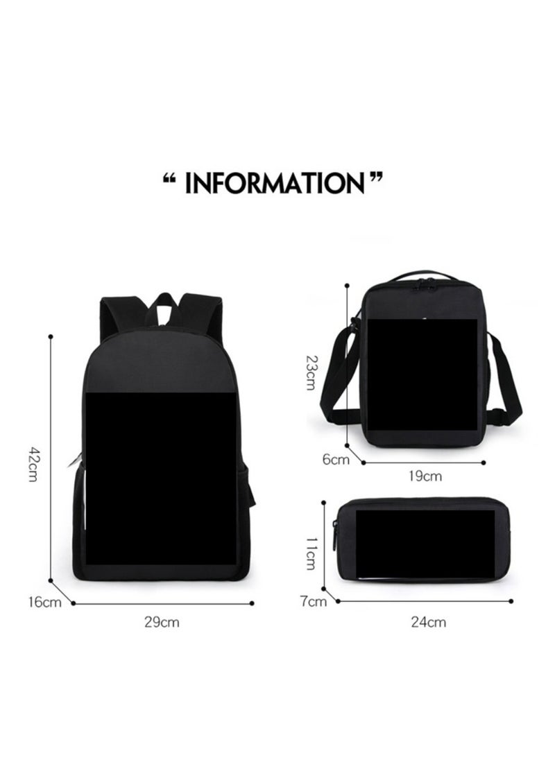 Generic - Cartoon anime backpack for primary and secondary school students, large capacity casual lightweight backpack, cartoon shoulder bag, pencil case, pencil case, and pencil case - Image 1