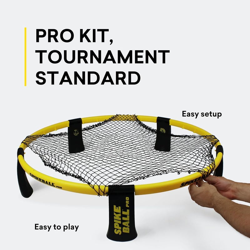 Spikeball طقم سبايك بول برو (إصدار البطولة) - يشمل شبكة لعب أقوى، كرات جديدة مصممة لإضافة دوران، مضخة كرة محمولة مع مقياس، حقيبة ظهر - Image 4