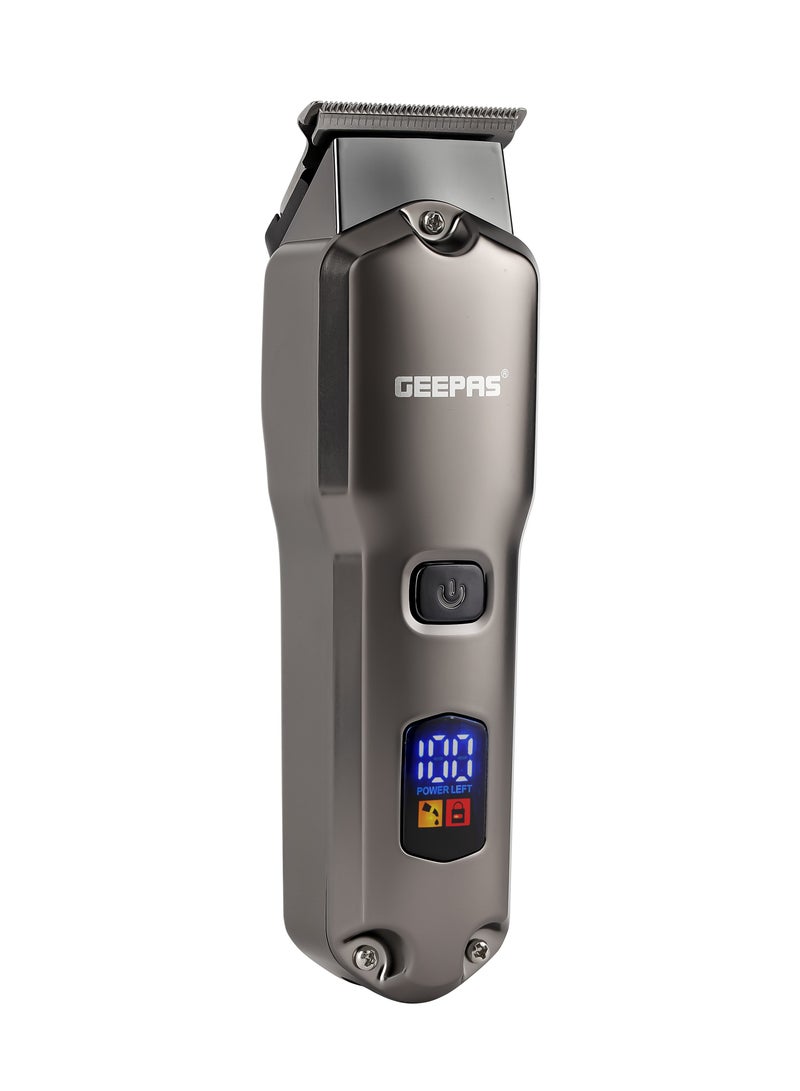 GEEPAS Geepas Rechargeable Hair and Beard Trimmer- GTR57508/ with High-Capacity Li-ion Battery and 180 min Working Time/ Detachable Blades and Waterproof IPX7/ LED Display, Cordless, Perfect for Home and Sal - Image 2