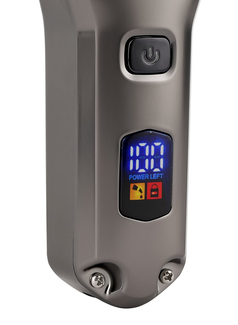 GEEPAS Geepas Rechargeable Hair and Beard Trimmer- GTR57508/ with High-Capacity Li-ion Battery and 180 min Working Time/ Detachable Blades and Waterproof IPX7/ LED Display, Cordless, Perfect for Home and Sal - Image 5