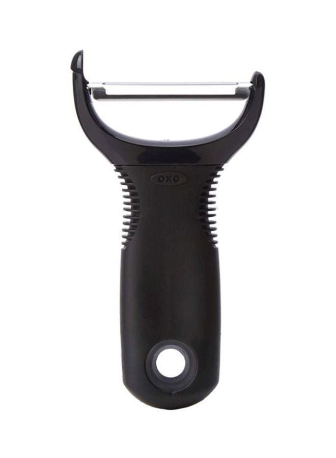 NIBEMINENT Y Shaped Good Grips Peeler Black/Silver  - Image 1