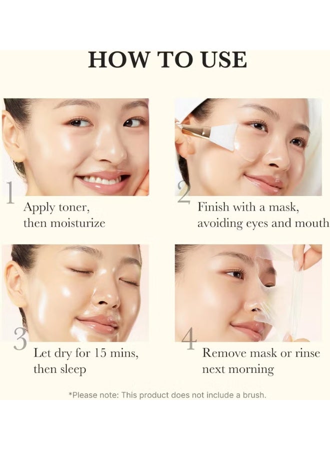 Turmeric Overnight Wrapping Peel Off Mask - Nourishes dull, uneven skin with hydrolyzed collagen for glowing skin and improved elasticity. Korean skincare - Image 5