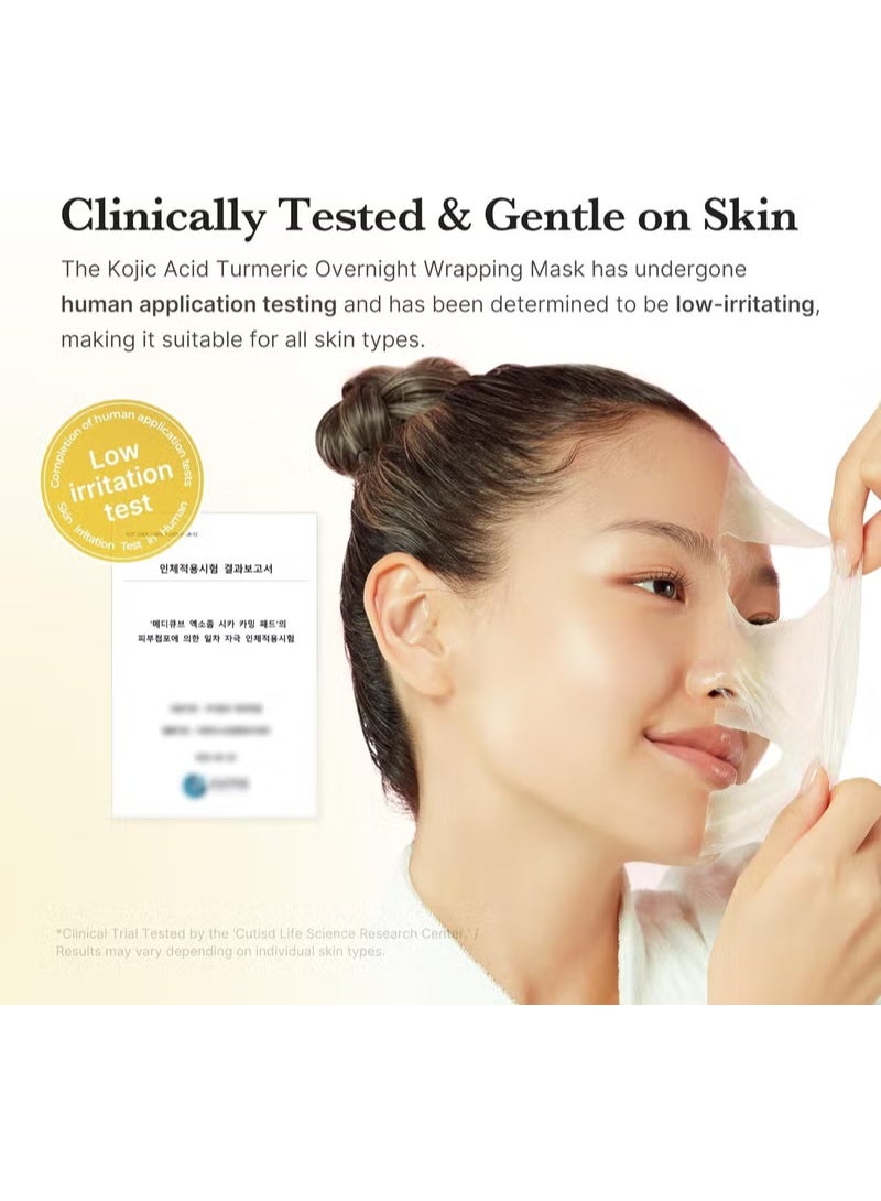 Turmeric Overnight Wrapping Peel Off Mask - Nourishes dull, uneven skin with hydrolyzed collagen for glowing skin and improved elasticity. Korean skincare - Image 4