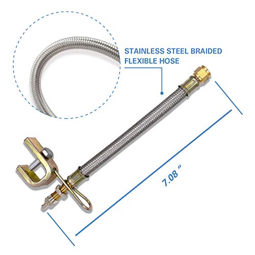 CKAuto 4 pcs 7"/180mm Metal Valve Stem Extenders, Universal Valve Stem Extensions Made of EPDM Rubber, fit for Heavy Vehicles, Silver - Image 5