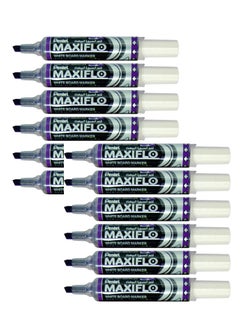 Pentel 12-Piece Maxiflo White Board Marker VIolet Ink  - Image 1
