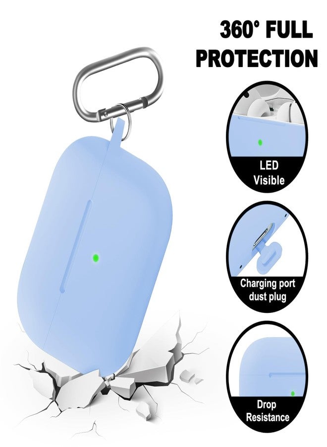 Woyinger WOYINGE for AirPod Pro Case Cover with Cleaner Kit, Soft Silicone Cover for AirPods Pro Case 2nd/1st Comes with Keychain for Women Men,Suitable Cases for Airpods Pro 2nd Generation Case Denim Blue - Image 4