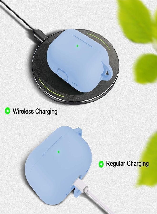 Woyinger WOYINGE for AirPod Pro Case Cover with Cleaner Kit, Soft Silicone Cover for AirPods Pro Case 2nd/1st Comes with Keychain for Women Men,Suitable Cases for Airpods Pro 2nd Generation Case Denim Blue - Image 3
