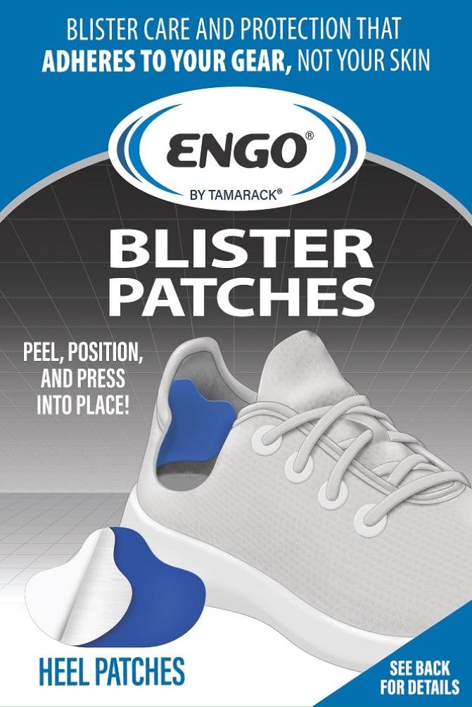 Engo Heel Blister Patches 2 Patches Tennis Shoes Athletes Runners High Heels Dress Shoes
