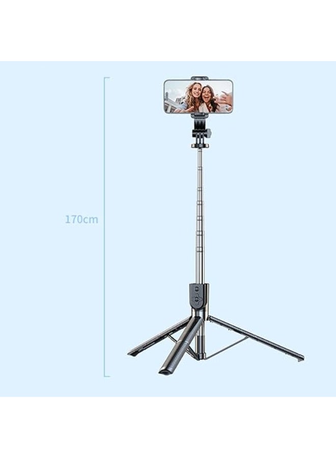 170cm Selfie Stick Tripod with Remote Control – Portable Extendable Phone Holder Stand Compatible with iPhone & Android - Image 2