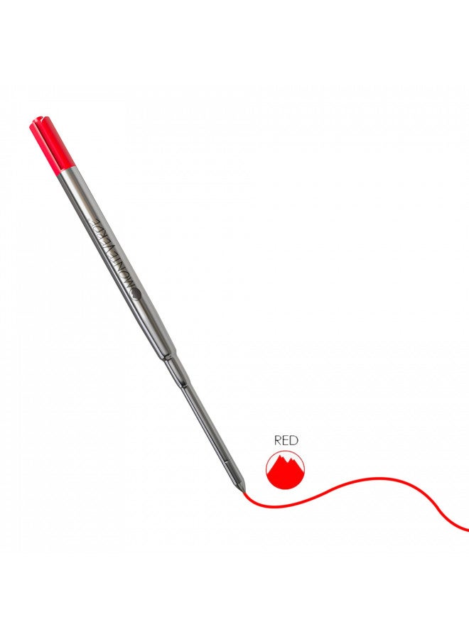 Monteverde إعادة تعبئة قلم الكرة من مونتيفيردي لتناسب أقلام شيفر، نقطة متوسطة، رول ناعم، أحمر، 2 في العبوة (S132RD) - Image 3