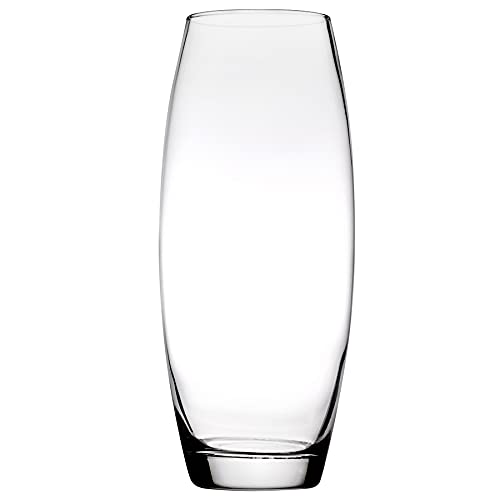 Pasabahce Glass Botanica Oblong Concave Vase 1 Pc Transparent 1715 ml Modern Glass Vase for Floral Arrangements Home Dcor and Table Centerpieces Decorative Piece for Any Room - Image 1