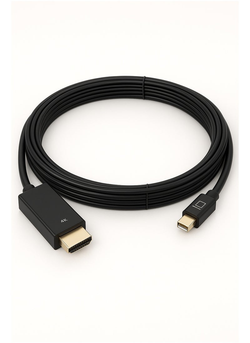 FUJISHKA DisplayPort to Mini DisplayPort Cable – 1.8M, Black, Supports 4K Resolution  - Image 1