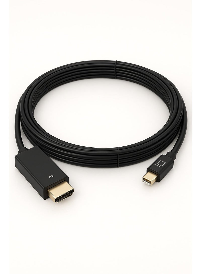 FUJISHKA DisplayPort to Mini DisplayPort Cable – 1.8M, Black, Supports 4K Resolution - Image 3