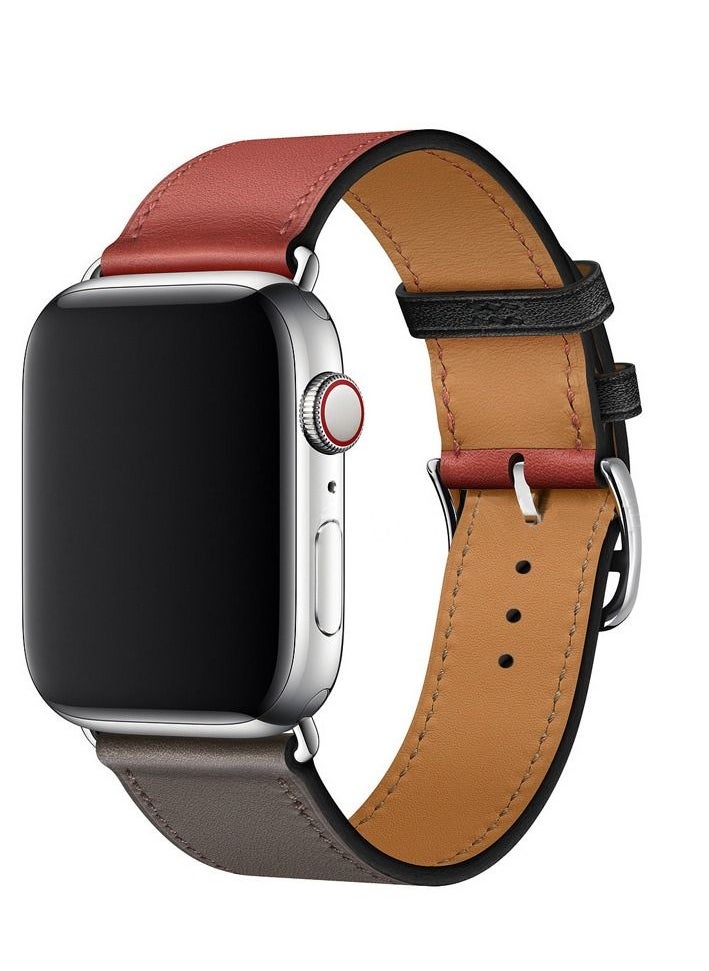 Generic - Leather replacement strap  for Apple Watch Series 38or 40or 41mm 7/6/5/4/3/2/1 - Image 1