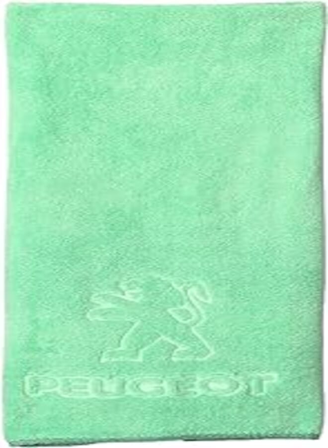 Al Hayah Peugeot Car Drying Towel, Free Microfiber Cleaning Cloth, Premium Professional Soft Microfiber Towel, Super Absorbent Detailing Towel for Car/Windows/Screen/Kitchen - Green