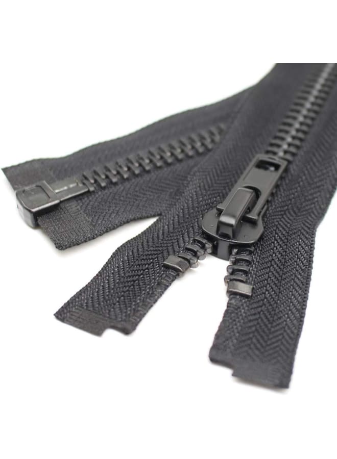 #10 25 Inch Black Nickel Separating Jacket Zipper Large Y-Teeth Metal Zipper Heavy Duty Metal Zippers for Jackets Sewing Coats Crafts (25" Nickel) - Image 1