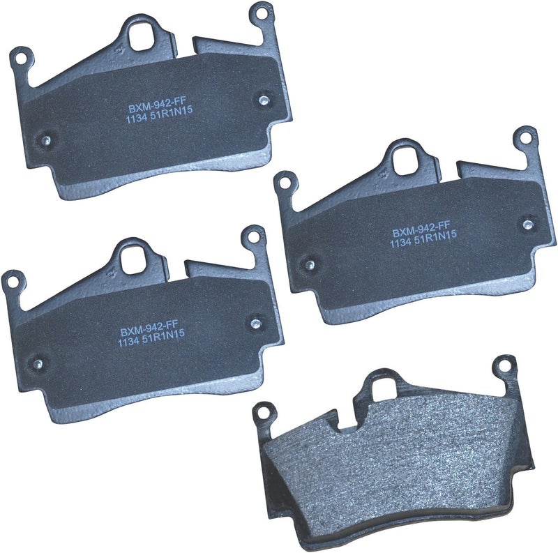 Bendix Premium SBM1134 Semi-Metallic Rear Brake Pads for Porsche 718 Boxster 2021-2017, 718 Cayman 2023-2017, 911 2005, Boxster 2016-2005, Cayman 2012-2007, Cayman 2016-2014 - Image 1