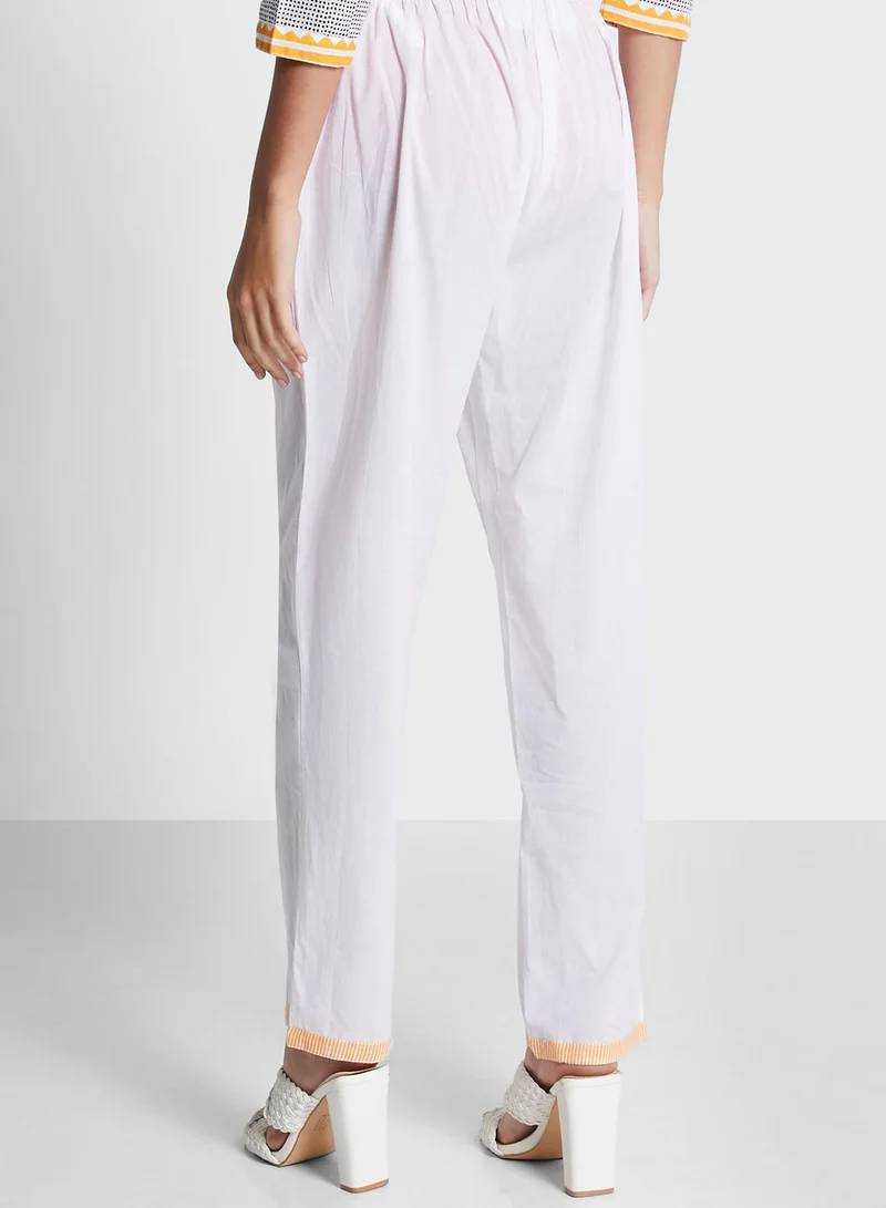 kolaba Embroidered High Waist Pants