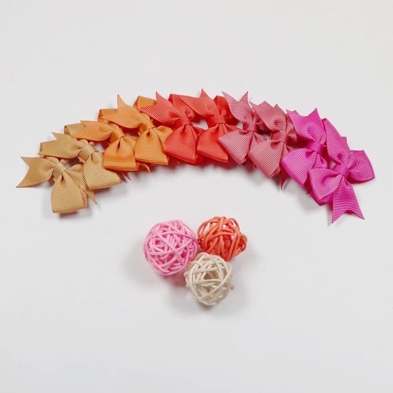 ALinmo Hair Clips for Girls 100PCS - 2" Fully Lined Tiny Bows, Alligator Clips for Infants and Toddlers in Pairs - Image 5