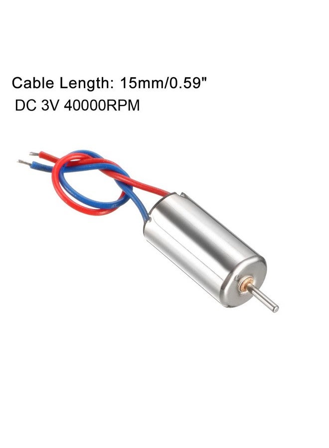 uxcell 4Pcs Dc 3V 40000Rpm Coreless Micro Motor 612 6X12Mm For Airplane Model Rc - Image 3
