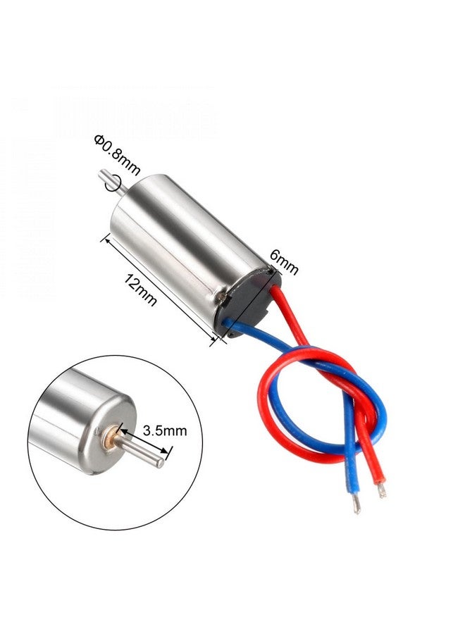 uxcell 4Pcs Dc 3V 40000Rpm Coreless Micro Motor 612 6X12Mm For Airplane Model Rc - Image 4