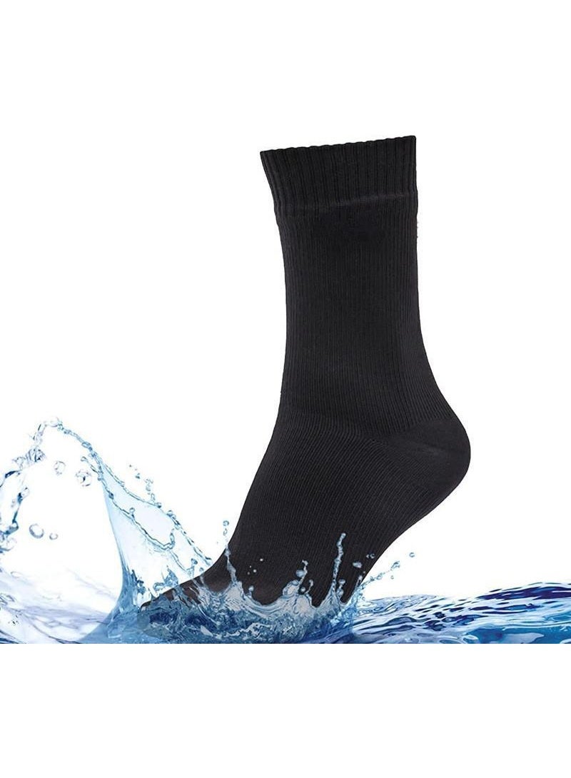 Waterproof Socks For Hiking And Outdoor Adventures. Waterproof And Breathable Ski Socks.(Black)  - Image 1