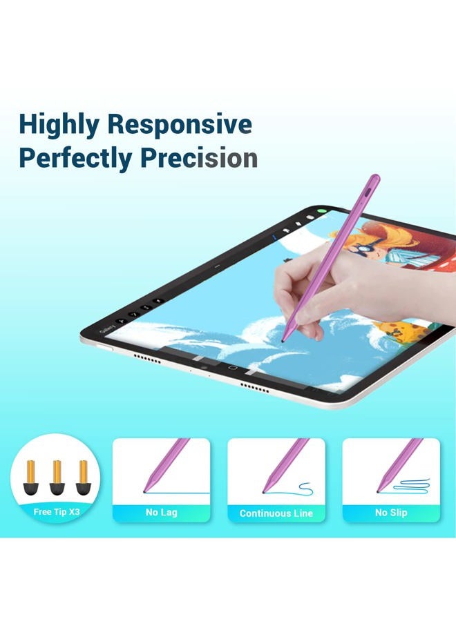 Yottn Stylus Pencil for Apple iPad Pen - Pencil iPad 6th 7th 8th 9th 10th Generation Palm Rejection for Apple Pencil Compatible 2018-2024 iPad Mini 6th 5th Air 5th 4th 3rd Gen iPad Pro 11-12.9 Inch - Image 5