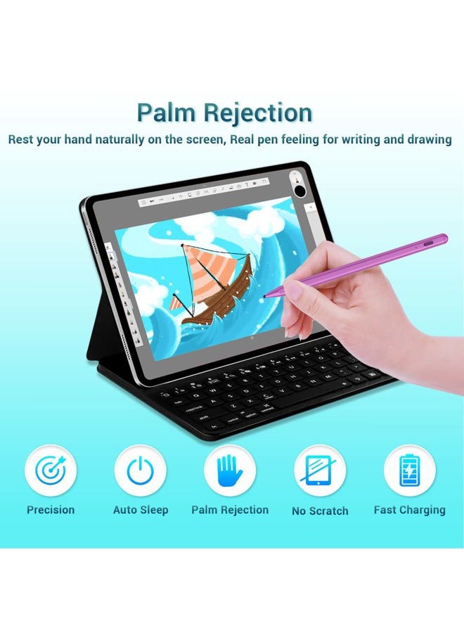 Yottn Stylus Pencil for Apple iPad Pen - Pencil iPad 6th 7th 8th 9th 10th Generation Palm Rejection for Apple Pencil Compatible 2018-2024 iPad Mini 6th 5th Air 5th 4th 3rd Gen iPad Pro 11-12.9 Inch - Image 3