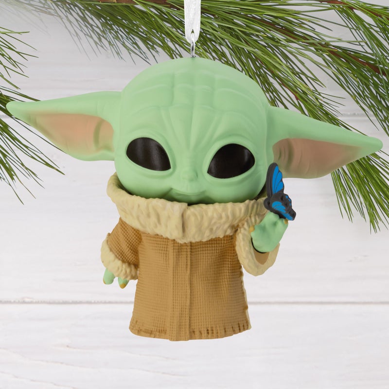 Hallmark Star Wars: The Mandalorian Grogu with Butterfly Funko POP! Christmas Ornament - Image 5