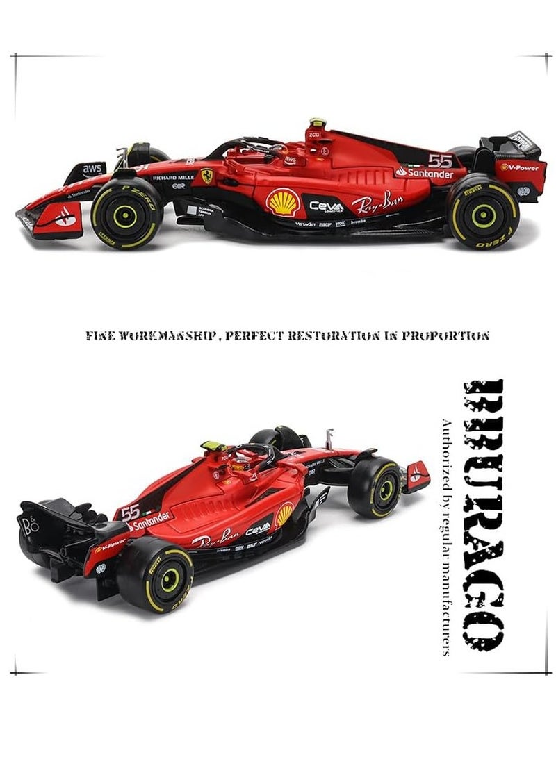 1/18 F1 2023 SFR SF23 16# Charles Leclerc Scuderia SF23 55# Carlos Sainz alloy die-cast car model (1/18 SF23 55#) - Image 4