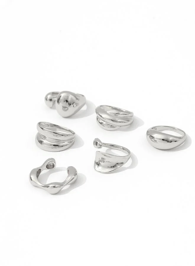Take Two Take Two Set of 6 - Assorted Chunky Rings