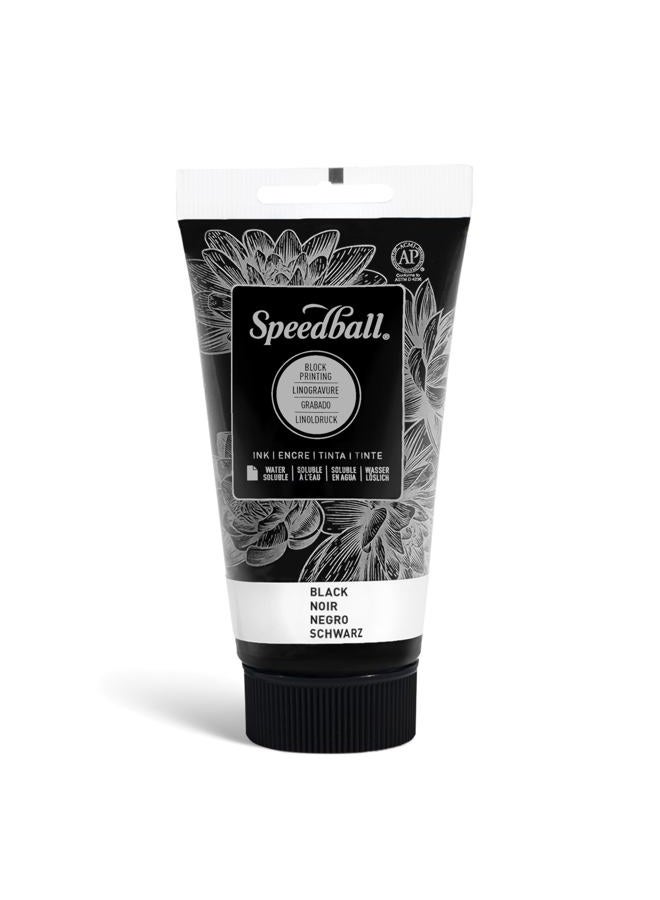 Speedball 75Ml 2.5Oz Water-Soluble Block Ink Black, For Printing, Lino Screen Artists Kit - Image 1