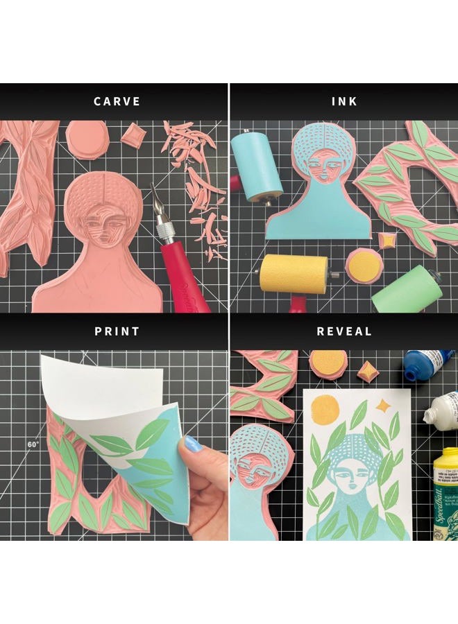 Speedball 75Ml 2.5Oz Water-Soluble Block Ink Black, For Printing, Lino Screen Artists Kit - Image 4