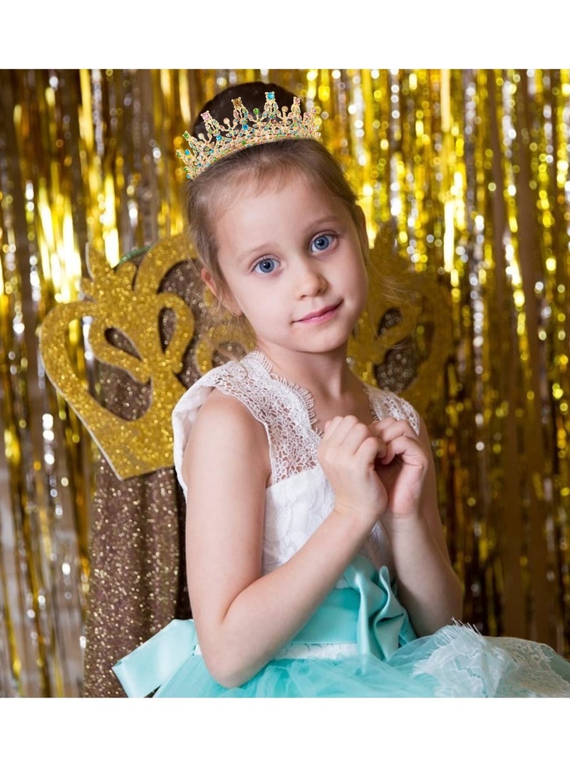 SYOSI Birthday Tiara and Crown for Women Rhinestone Tiara and Sash Happy Birthday Hair Accessories Glitter Princess Sashes Crystal Crown for Girls - Image 5