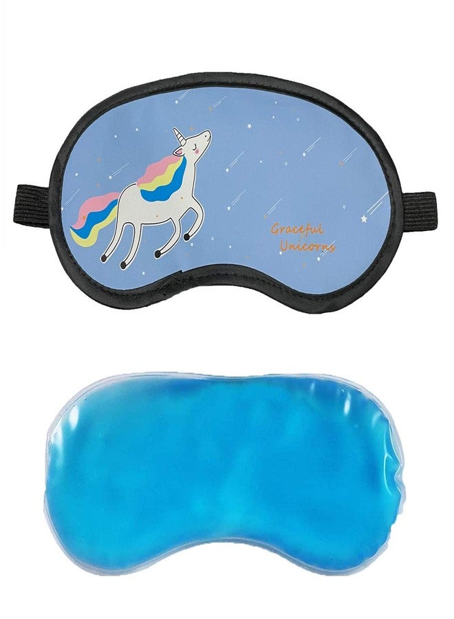 Rack Jack Gel Eye Mask - Graceful Unicorn - Blue - Image 1