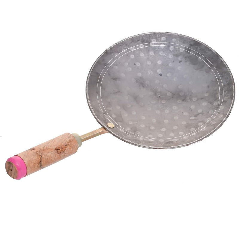 RBY Creations Traditional Pure Iron Tawa for RotiChapati with Wooden Handle Roti Tawa 1 kg - Image 2